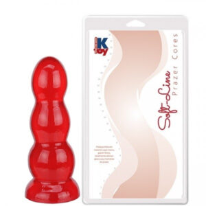 Plug para penetração anal Vermelho feito 16 x 4,5 Cm - Sexshop