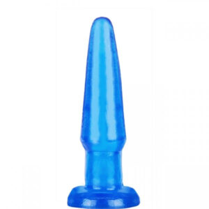 Plug anal torpedo Azul feito em silicone - Sexshop