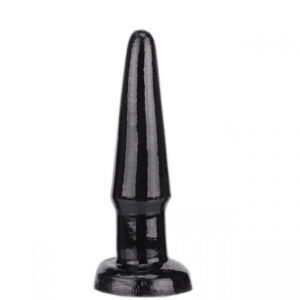 Plug anal torpedo Preto feito em silicone - Sexshop