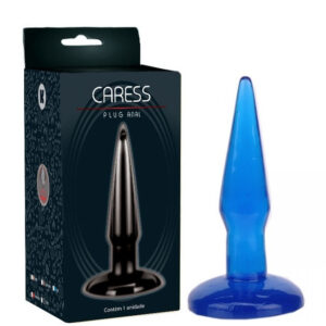 Plug anal Azul torpedo feito em macio e flexível 12cm x 2,5 - Sex shop