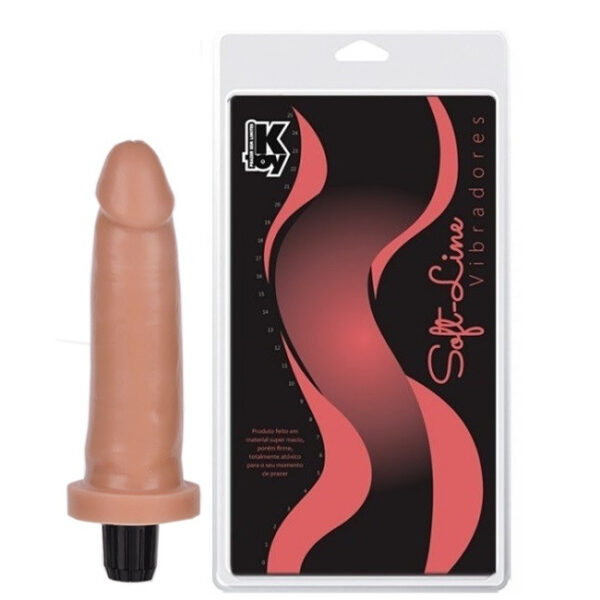 Pênis Realístico com Vibrador 15x3,3 - Sexshop