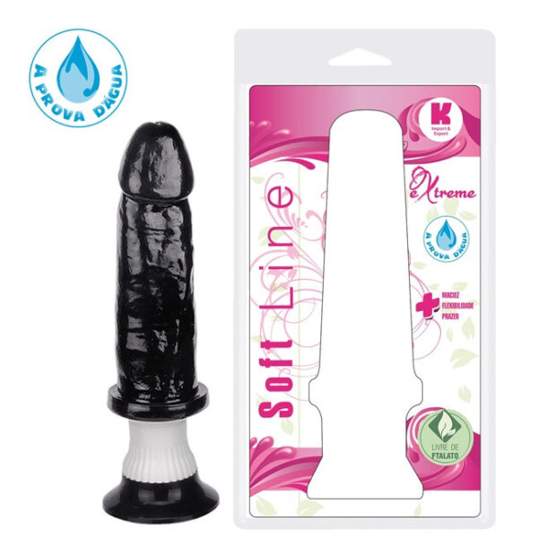 Pênis com Vibrador e Ventosa 19x5cm - Sexyshop