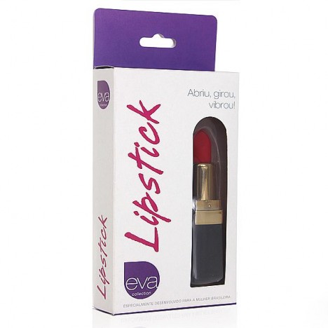 Lipstick - Abriu, girou vibrou! - em formato de batom vermelho - Sexshop