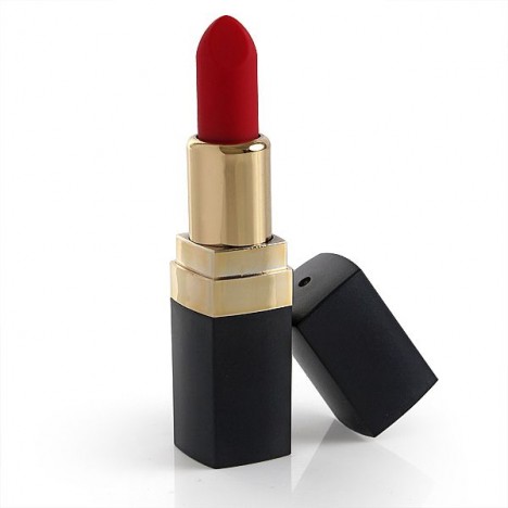 Lipstick - Abriu, girou vibrou! - em formato de batom vermelho - Sexshop