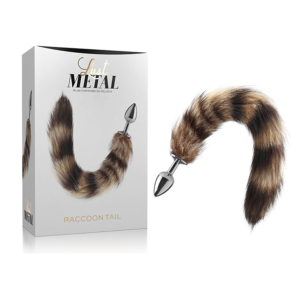 Plug Anal com Cauda Lust Metal - Plug Raccoon Tail Silver - Sex shop