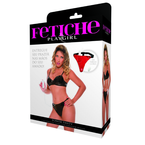 Calcinha Vibradora em vinil - Power Panty Oncinha - Sexshop