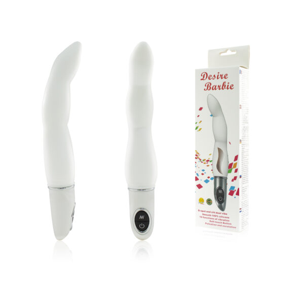 Vibrador Ponto G Desire Barbie Branco SILICONE - Sexshop