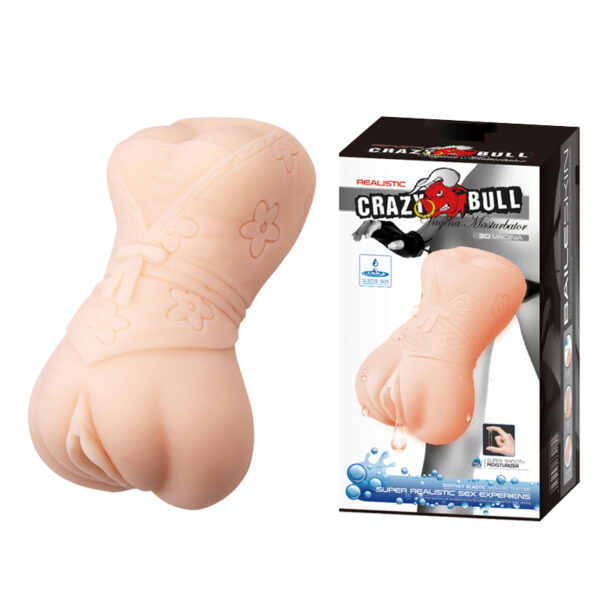 Masturbador Formato Corpo Feminino com Detalhes Florais - CRAZY BULL VAGINA MASTURBATOR - Sexy shop