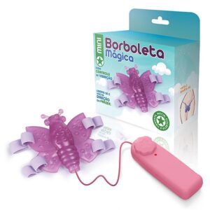 Vibrador Borboleta mágica rosa com Cinta - Sex shop