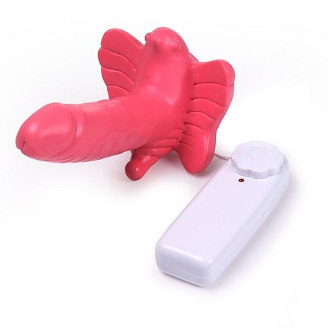 Vibrador e Massageador Butterfly clitoriano e Anal com Pênis - Sex shop