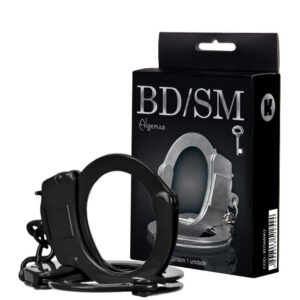 Algema de Metal Preta - BDSM - Sexy shop