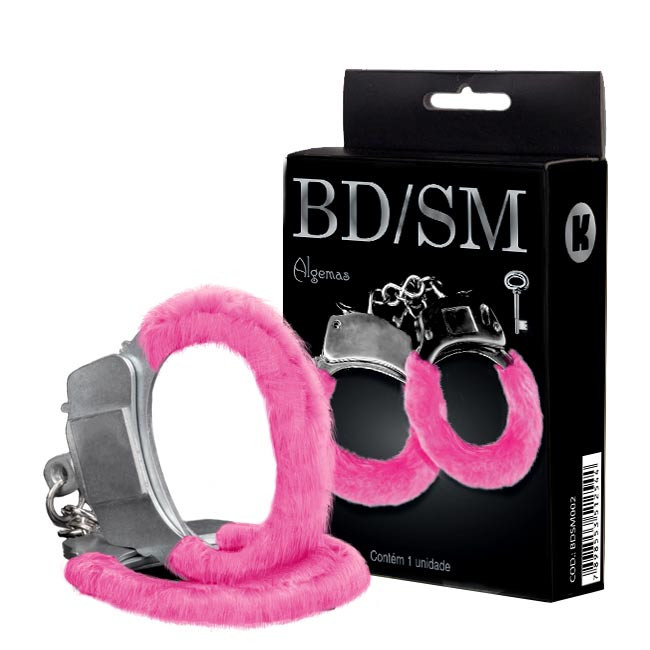 Algema com Pelúcia Rosa - BDSM - Sexyshop