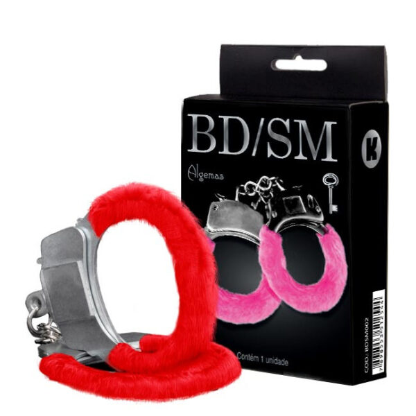 Algema com Pelúcia Vermelho - BDSM - Sexyshop