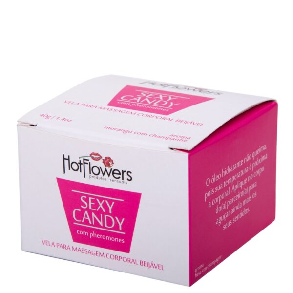 Vela Aromatizante Sexy Candy 40gramas HotFlowes - Sex shop