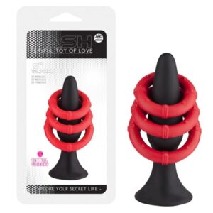 Plug anal com 3 anéis - PASH PLAYFUL TOY OF LOVE - NANMA - Sexshop