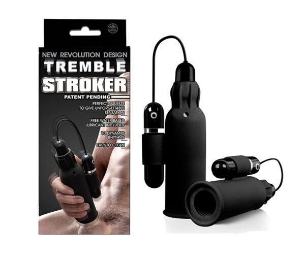 Masturbador TREMBLE STROKER em Silicone e Vibrador NANMA - Sexshop