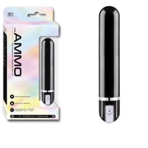 Vibrador Recarregável The Ammo11cm na cor preto - Nanma - Sex shop