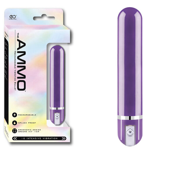 Vibrador Recarregável The Ammo 11cm na cor lilas - NANMA Sex shop