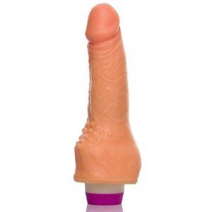 Pênis Prótese com Massageador e Vibrador Pele - Sex shop