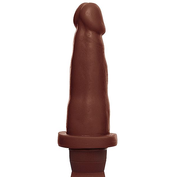 Pênis Realístico 6 com Vibrador Marrom - Sex shop