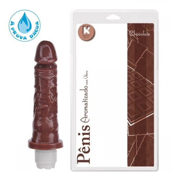 Pênis Realístico Aromatizado Chocolate 17,5x3,8 - Sexy shop
