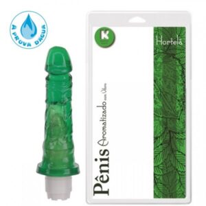 Pênis Realístico Aromatizado Hortelã 17,5x3,8 - Sexy shop