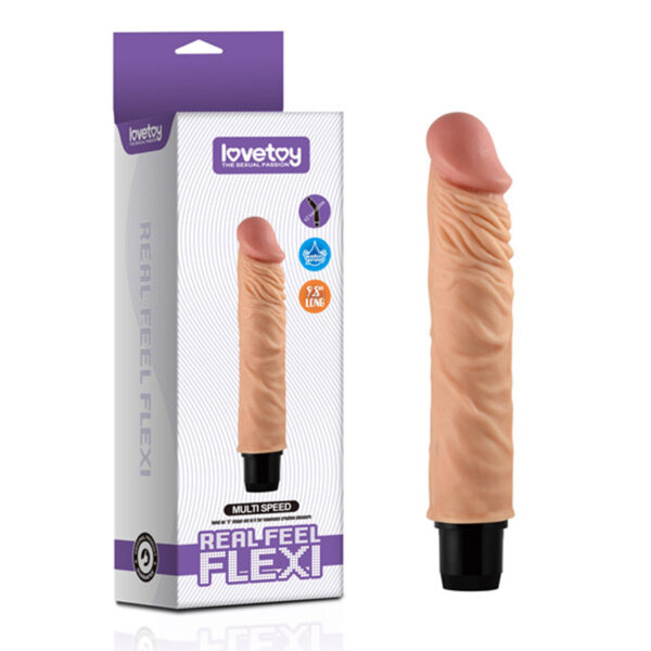 Pênis realístico com veias articulado e vibração - REAL FEEL FLEXI - Sex shop