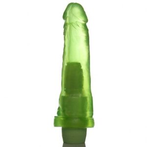 Pênis Realístico Prótese Gel Aroma Hortelã - 18,5x4,5 cm com vibrador - Sexshop