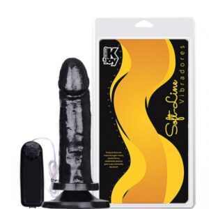 Pênis Realístico preto Vibrador e Ventosa 15,5x3,7 - Sexshop