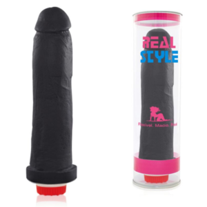 Pênis Real Peter Taurus com Vibrador Style Preto 19x4,5cm - Sexshop