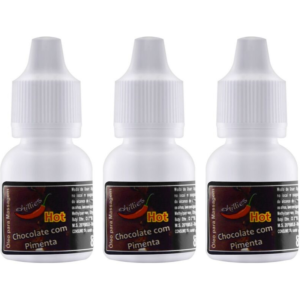 Kit 03 Gotas do Prazer Aromática Chocolate com Pimenta 8ml Chillies - Sexshop