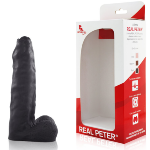 Pênis Real Peter Fimose Preto - 4 x 17cm - Sex Shop