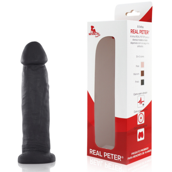 Pênis Real Peter Preto Big Boss - 5x20 cm - Sexshop