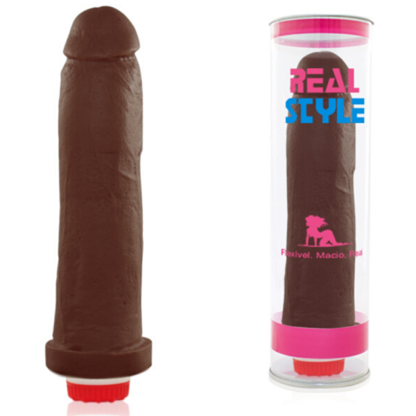 Pênis Real Peter Taurus com Vibrador Style Marrom 19x4,5cm - Sexshop