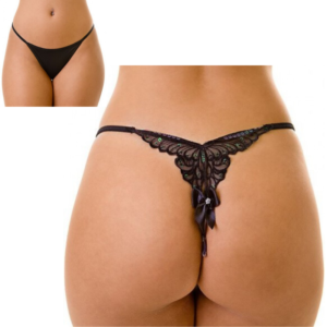 Tanga Butterfly - Tanga com bordado em formato de borboleta - Sexshop