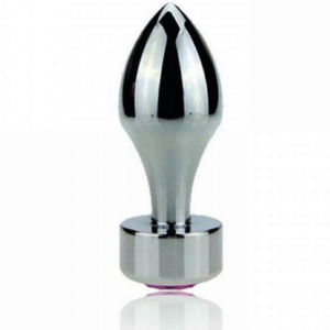 Plug Anal de Aço com Cristal Brilhante - Tamanho P - Sexshop