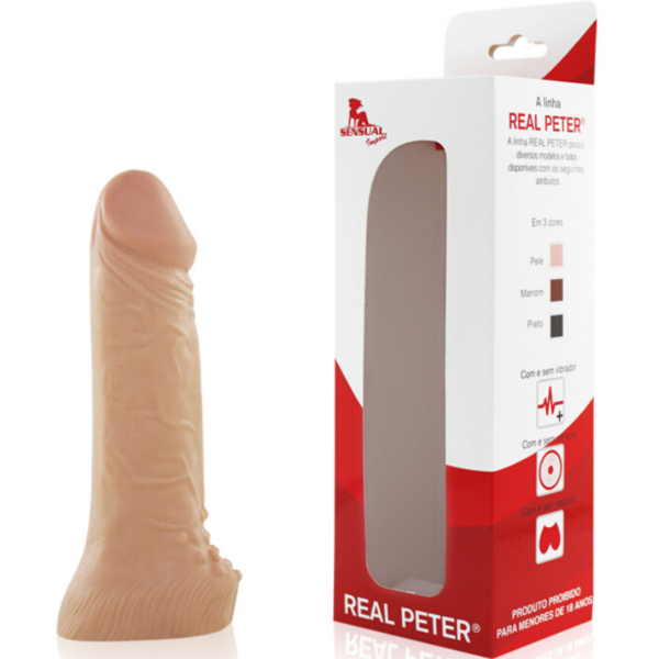 Pênis Real Peter Massageador - 3,5 x 15 cm - Sex Shop