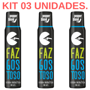 Kit 03 Faz Gostoso Gel Lubrificante Comestível 18ML Pepper Blend - Sex shop