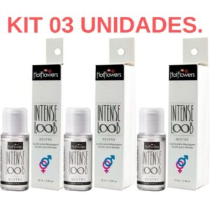 Kit 03 Lubrificante Intense Loob 12ml HotFlowers - Sex shop