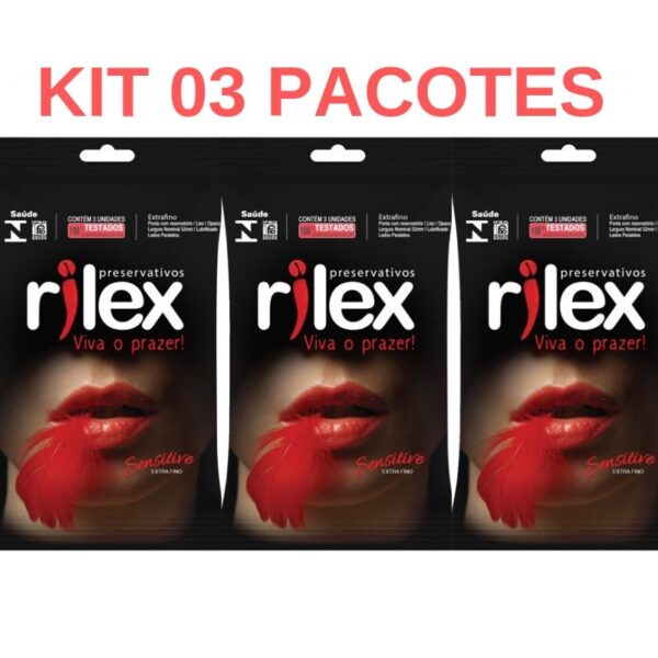 Kit 03 Pacotes Preservativo Sensitive - EXTRA FINO - Sexyshop