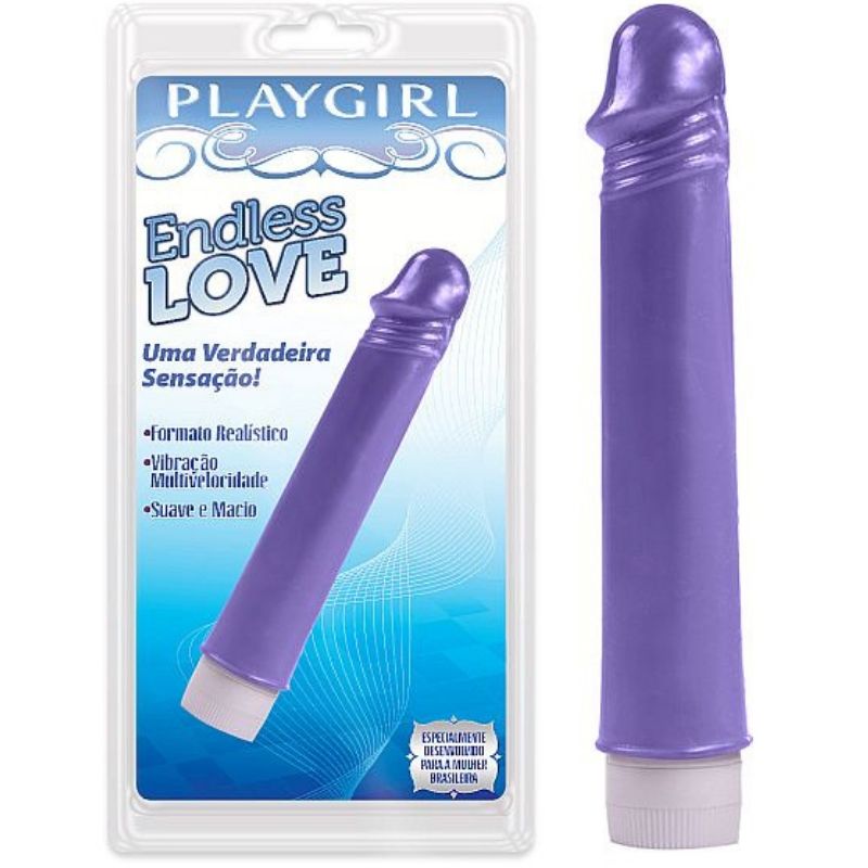 Vibrador Endless Love em formato de Pênis Violeta - Sex shop