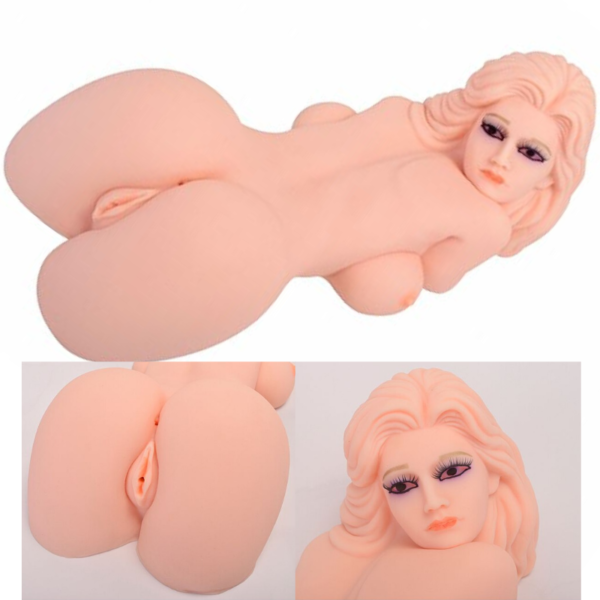 Boneca de Quatro com voz em Vagina e Anus em Cyberskin com vibro - Sexyshop