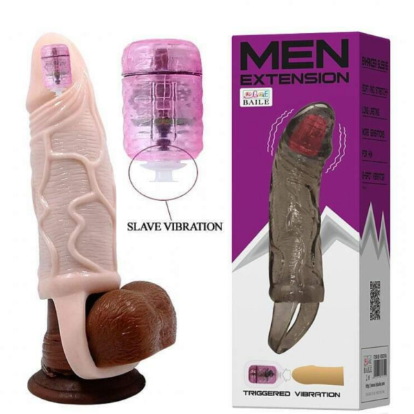 Capa Peniana com Vibração por Impacto Extender Men - 13,5cm - Sex shop