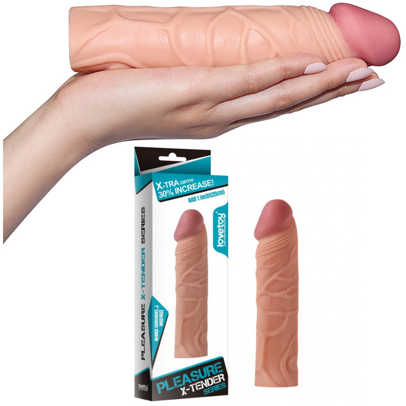 Capa Peniana Extensora 2,5 cm com Veias Saltadas - LOVETOY - Sexshop