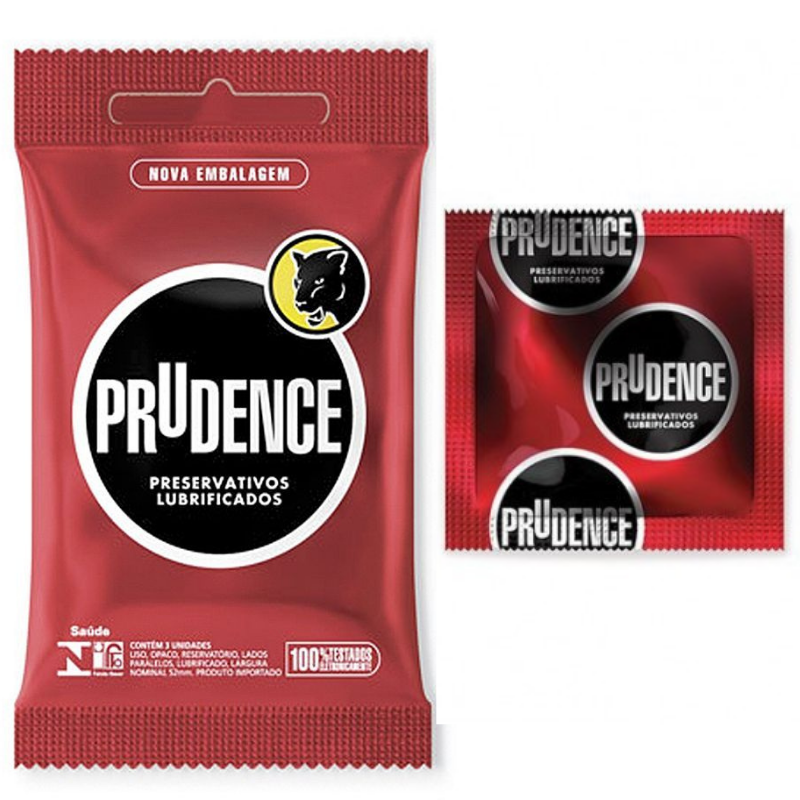 Preservativo Prudence Tradicional Lubrificado 3 unid - Sex shop