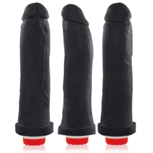 Pênis Real Peter Taurus com Vibrador Preto 19x4,5cm - Sexshop