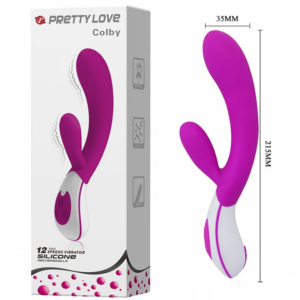 Vibrador Ponto G com Estimulador de Clitóris - Colby Pretty Love - Sexshop