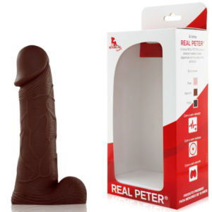 Penis Real Peter Love Marrom 18x3,5cm - Sexshop