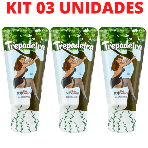 Kit 03 Gel Erótico Trepadeira Excitante Feminino 15g HotFlowers - Sex shop