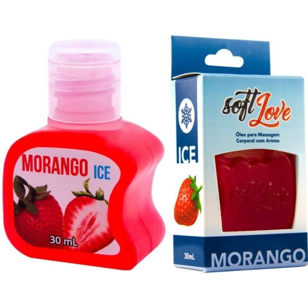 Kit 03 Gel Gelado Comestível Morango 30ml SoftLove - Sex shop